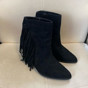 Carlos by Carlos Santana Black Fringe Booties